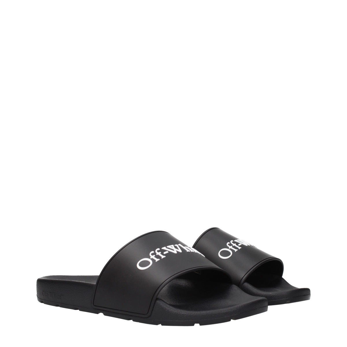 Off-White Black Cotton Slippers Sandals - Stylish Comfort