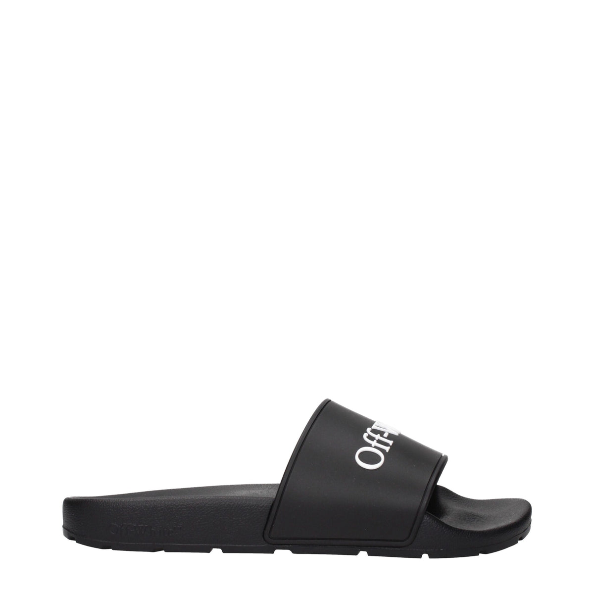 Off-White Black Cotton Slippers Sandals - All-Day Comfort