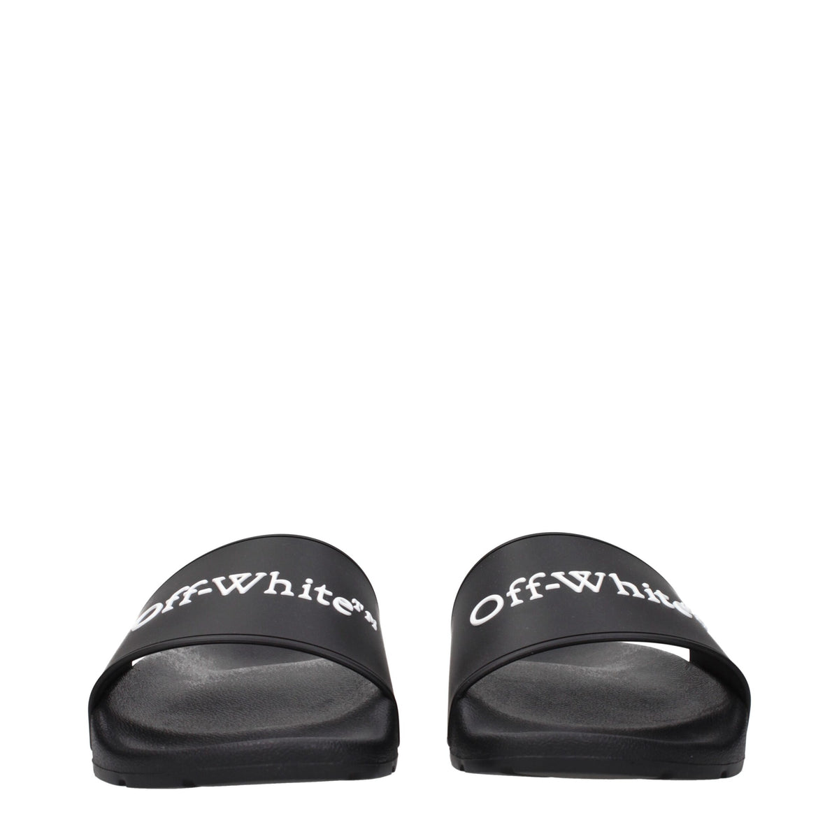 Off-White Black Cotton Slippers Sandals - Stylish Comfort