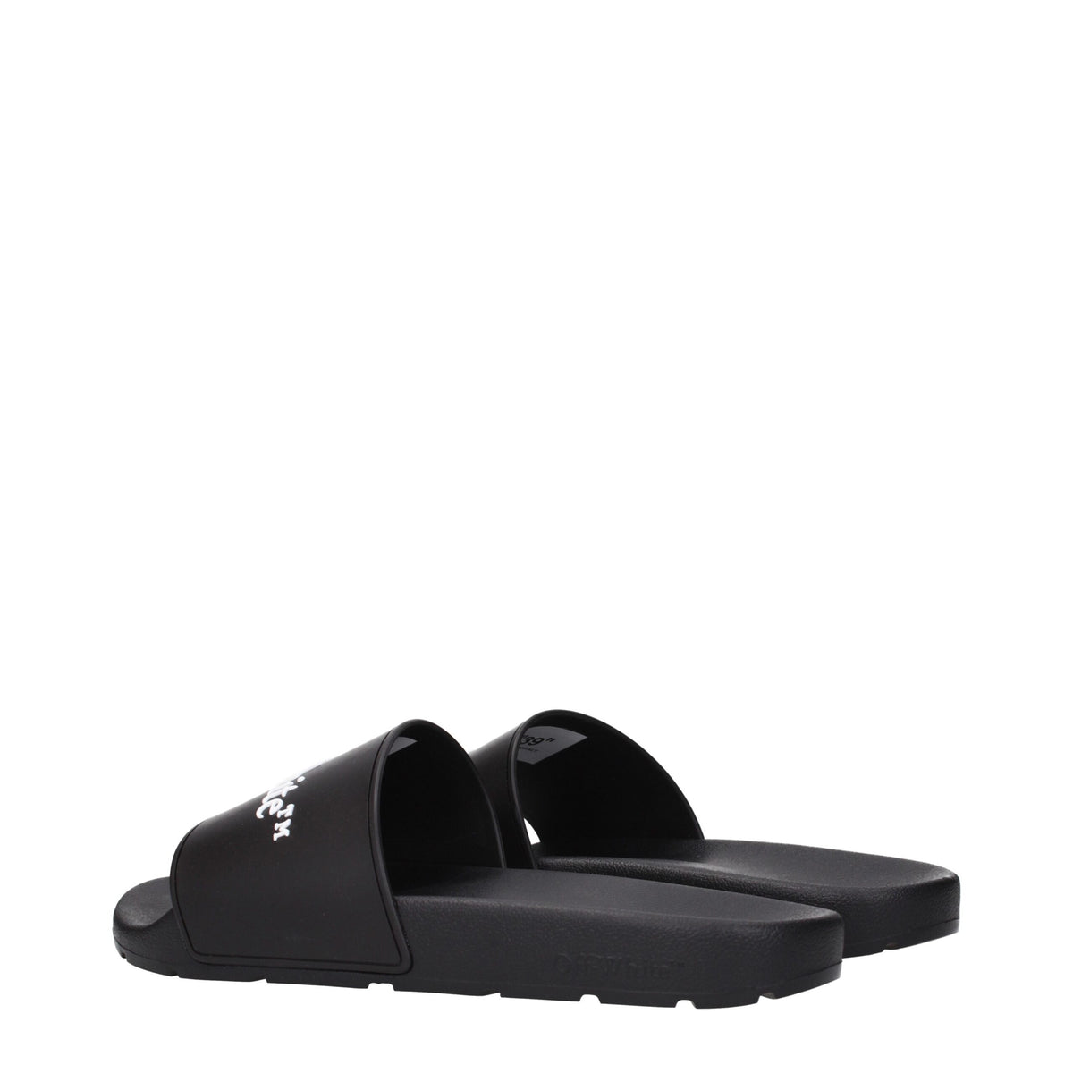 Off-White Black Cotton Slippers Sandals - Stylish Comfort