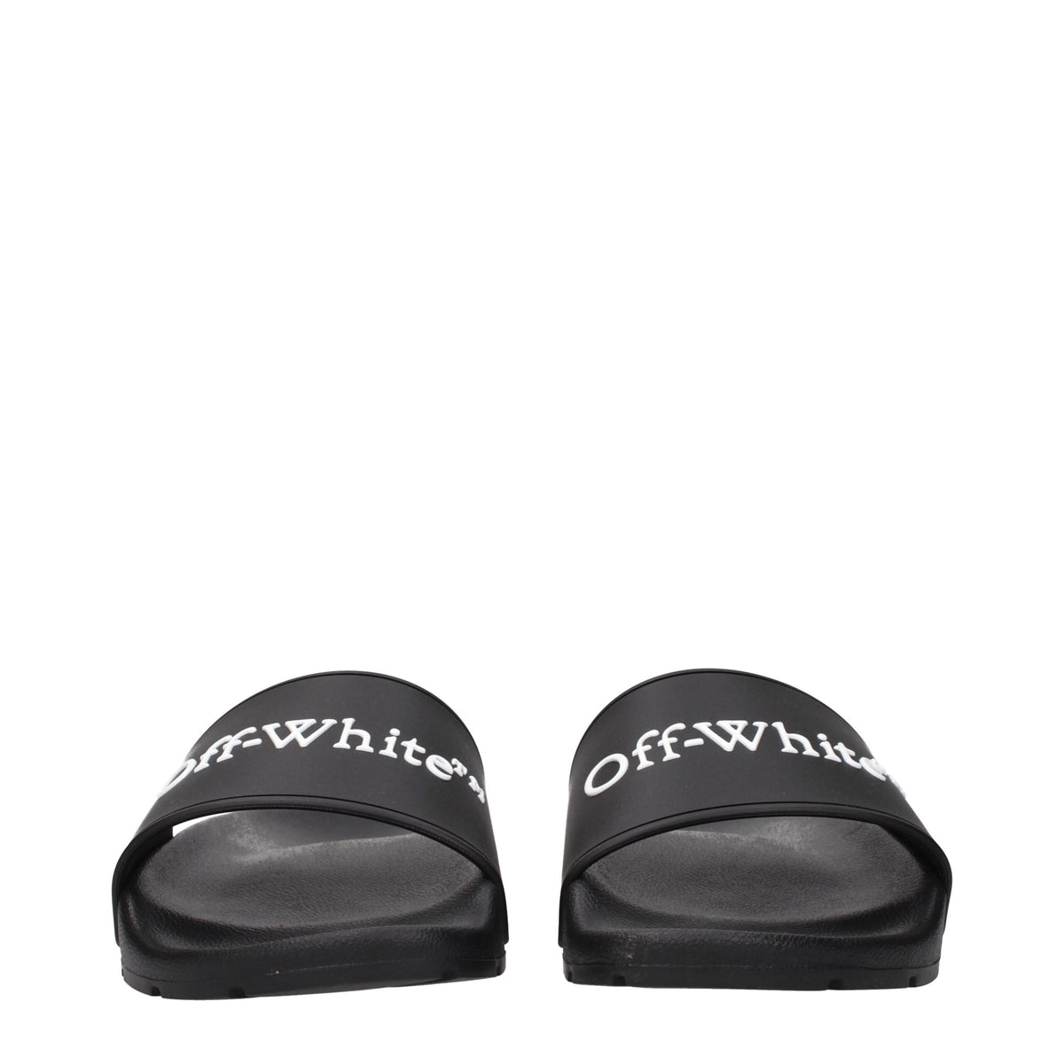 Off-White Black Cotton Slippers Sandals - All-Day Comfort