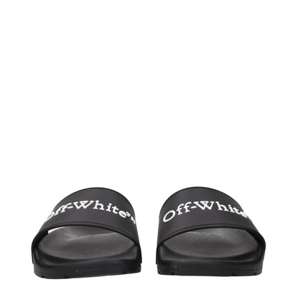 Sandales-chaussons en coton blanc cassé et noir