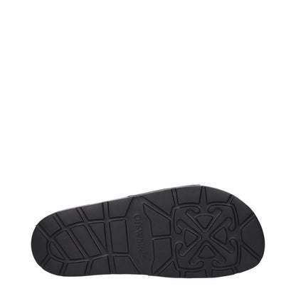 Sandales-chaussons en coton blanc cassé et noir