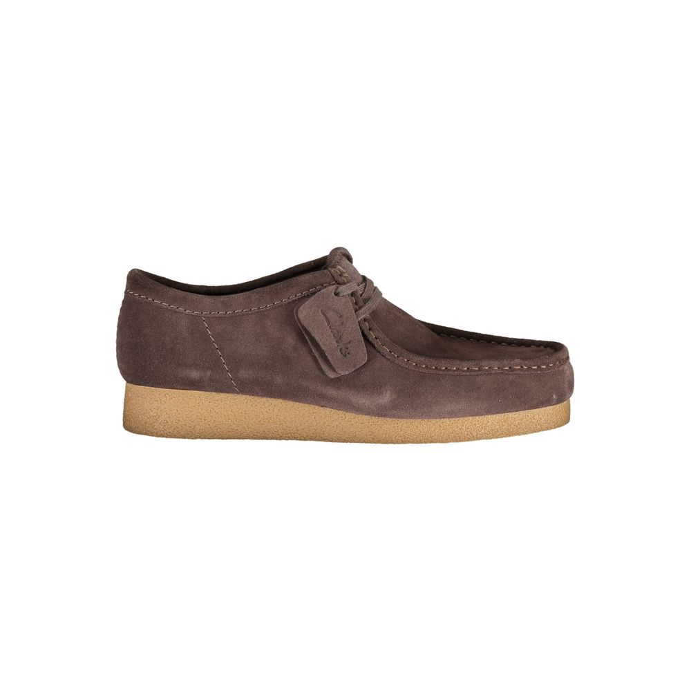 Baskets en cuir marron pour homme de la marque Clarks