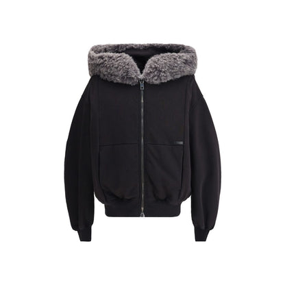 Dolce &amp; Gabbana Hooded Sweatshirt met brede capuchon met bontkraag