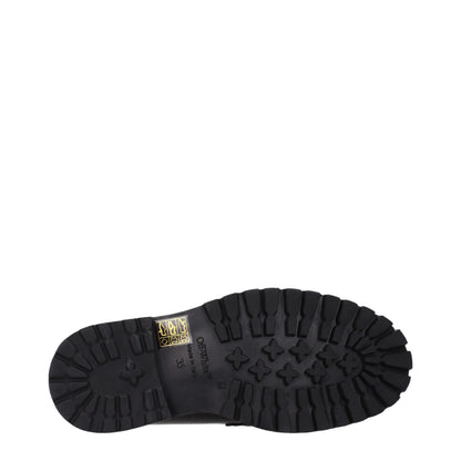 Mocassins à enfiler en cuir blanc cassé et noir