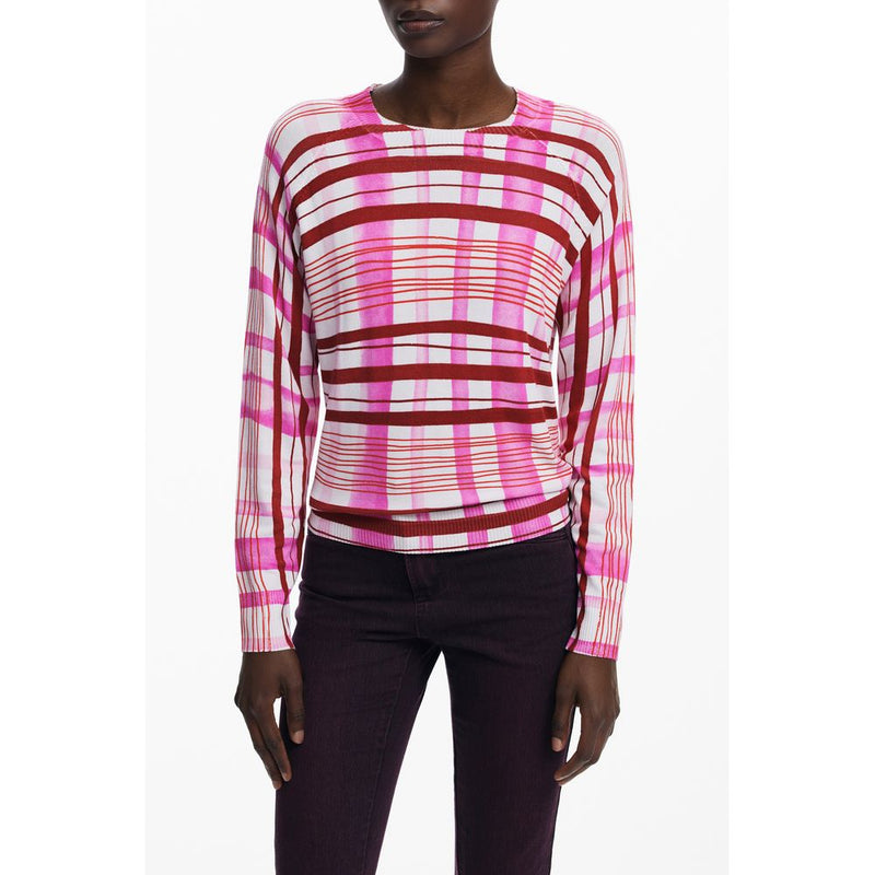 Desigual Pink Viscose Women Sweater - Stylish and Comfortable