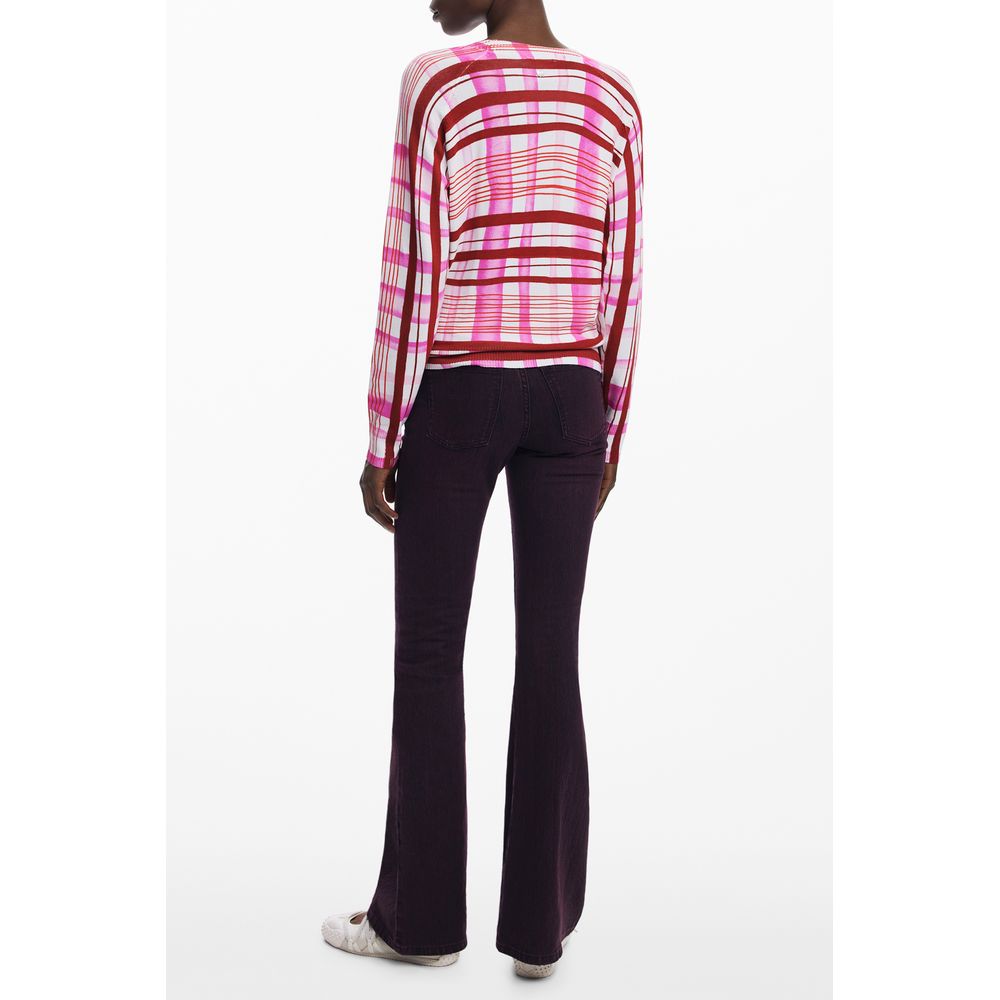 Desigual Pink Viscose Women Sweater - Stylish and Comfortable