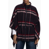 Desigual Black ALDAMA CHECKS PONCHO pour Femmes