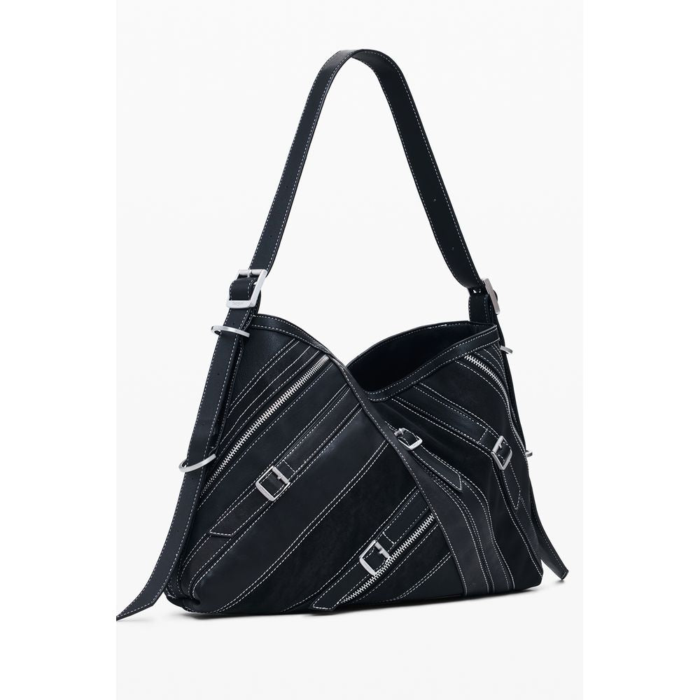 Desigual Black Polyethylene Fibonacci Buxton Handbag