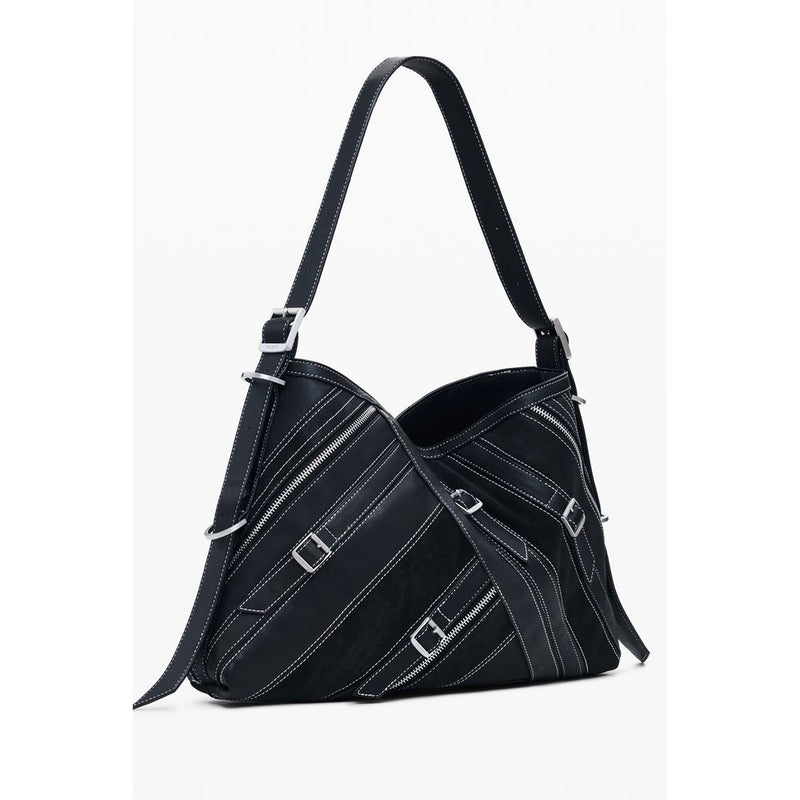 Desigual Black Polyethylene Fibonacci Buxton Handbag