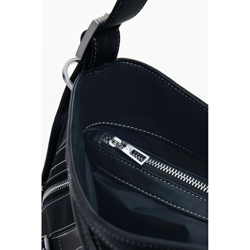 Desigual Black Polyethylene Fibonacci Buxton Handbag