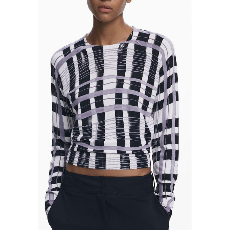 Desigual White Viscose Women Sweater - Élégant et Confortable