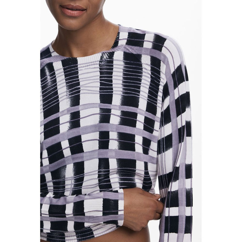 Desigual White Viscose Women Sweater - Élégant et Confortable
