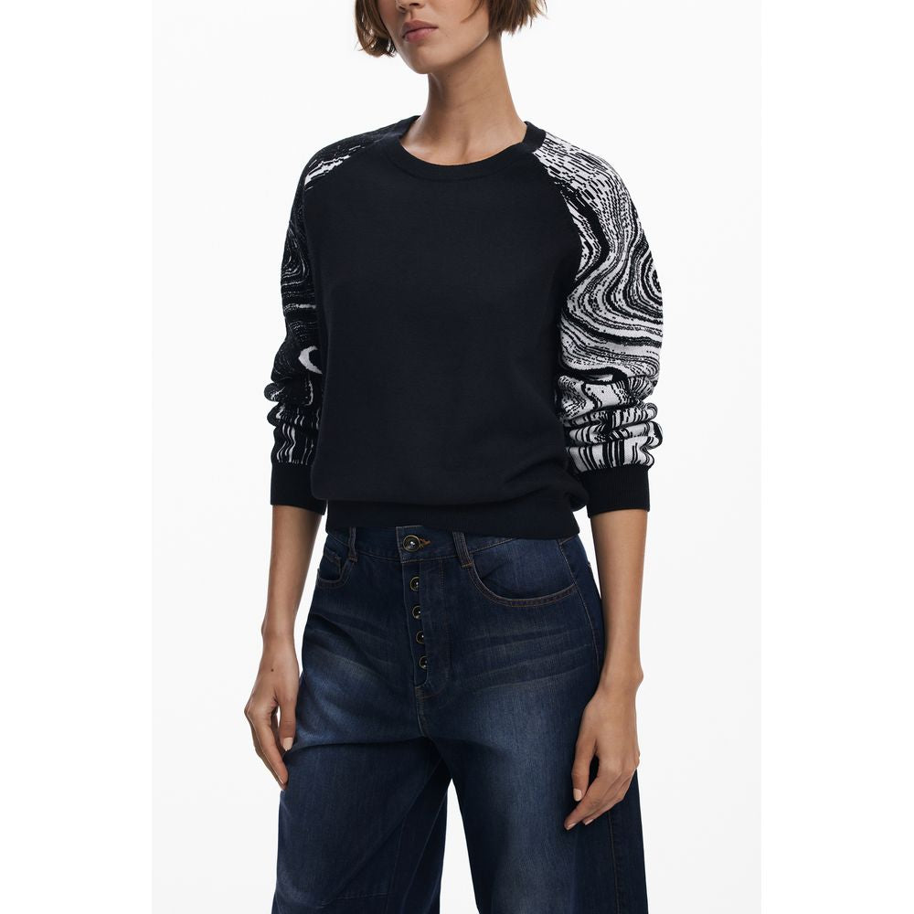 Desigual Black Polyester Women Sweater - Stylish & Unique