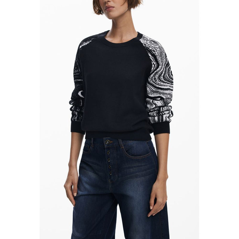 Desigual Black Polyester Women Sweater - Stylish & Unique
