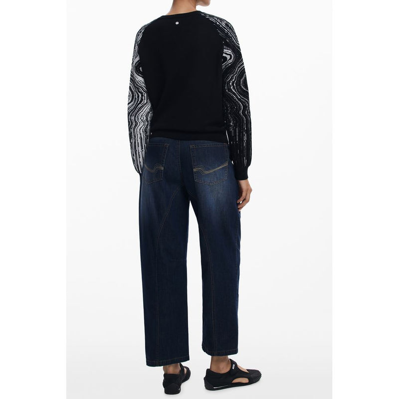 Desigual Black Polyester Women Sweater - Stylish & Unique