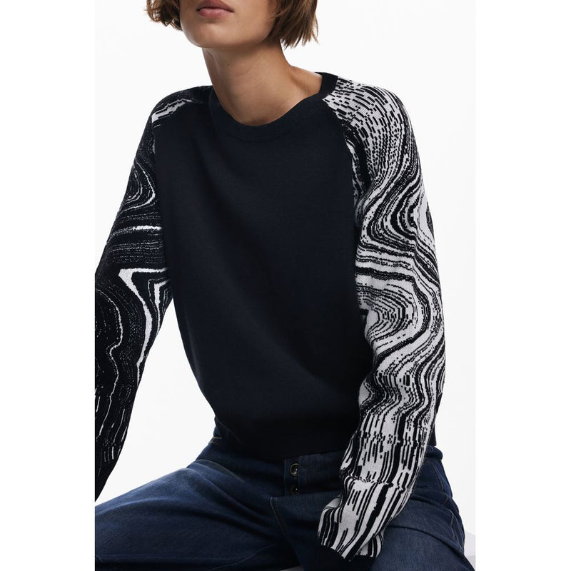Desigual Black Polyester Women Sweater - Stylish & Unique