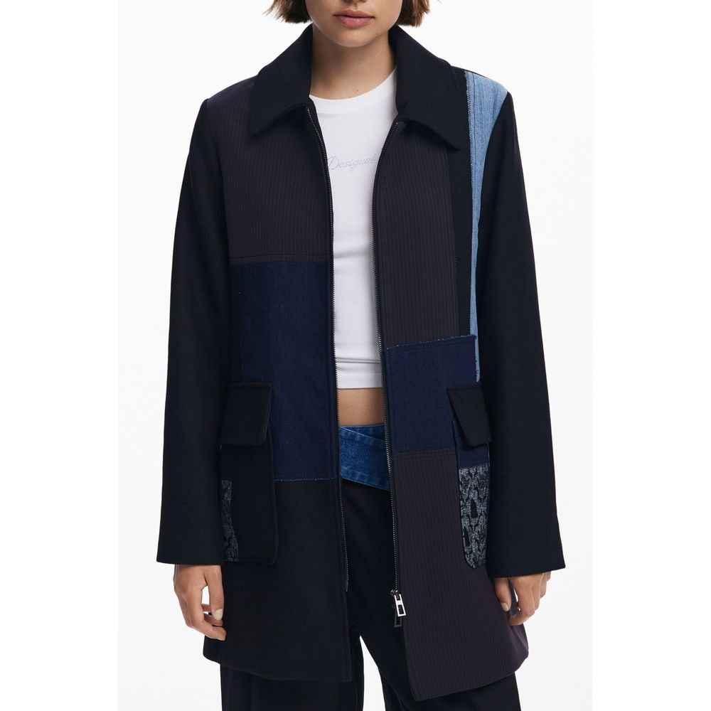 Desigual Black Cotton Women Jacket - Élégante et Pratique