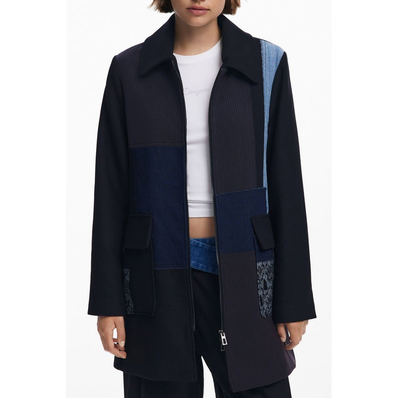 Desigual Black Cotton Women Jacket - Élégante et Pratique