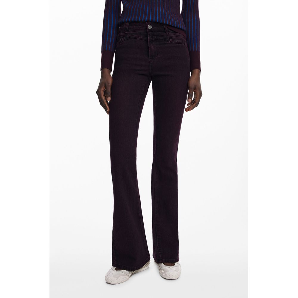 Desigual Purple Cotton Women Jeans - Stylish & Comfortable