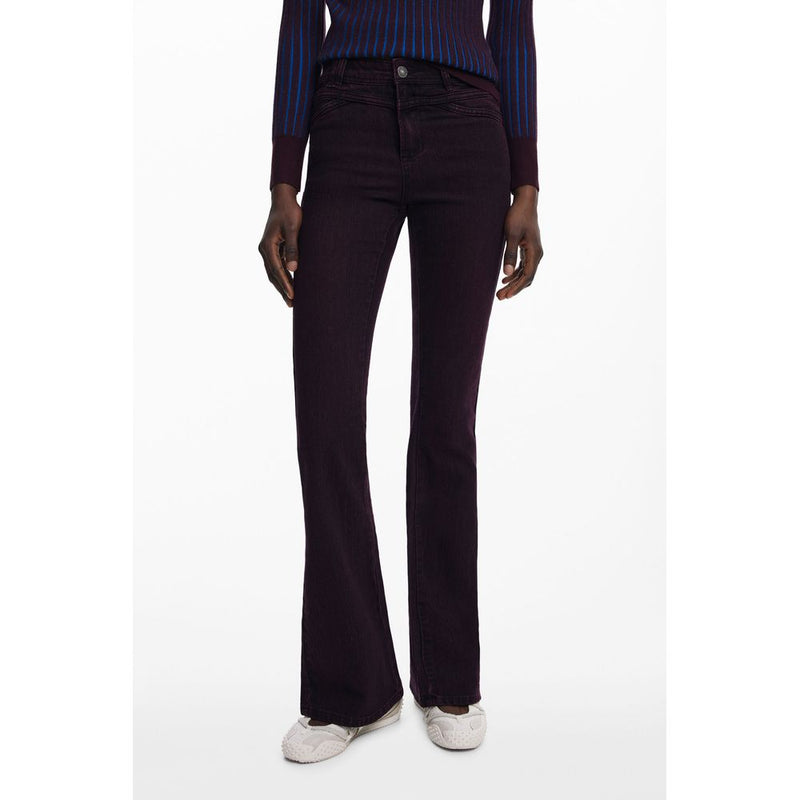 Desigual Purple Cotton Women Jeans - Stylish & Comfortable