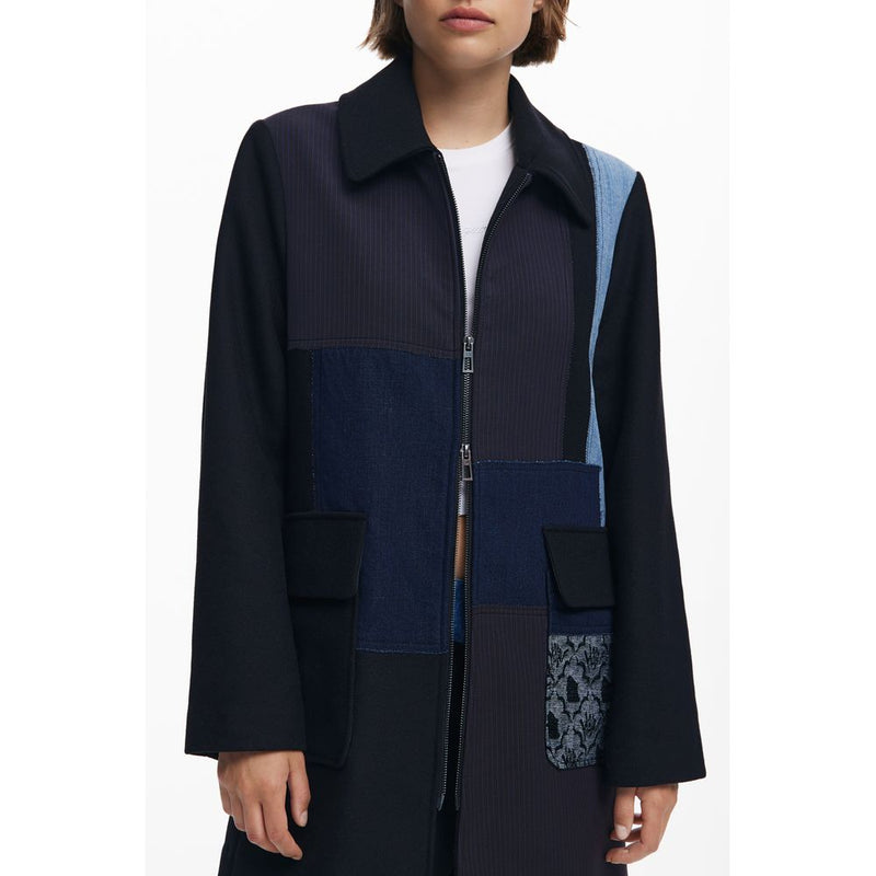 Desigual Black Cotton Women Jacket - Élégante et Pratique