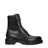 Off-White Black Leather Ankle Boots - Chic Comfort for Every Occasion