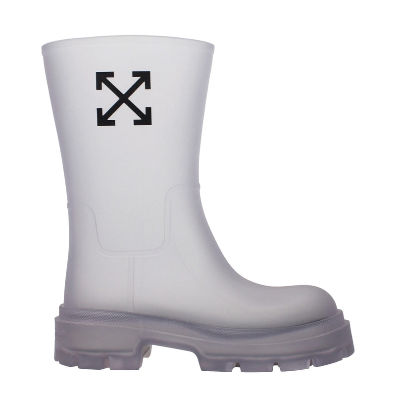 Off-White Transparent PVC Ankle Boots - Luxury Footwear