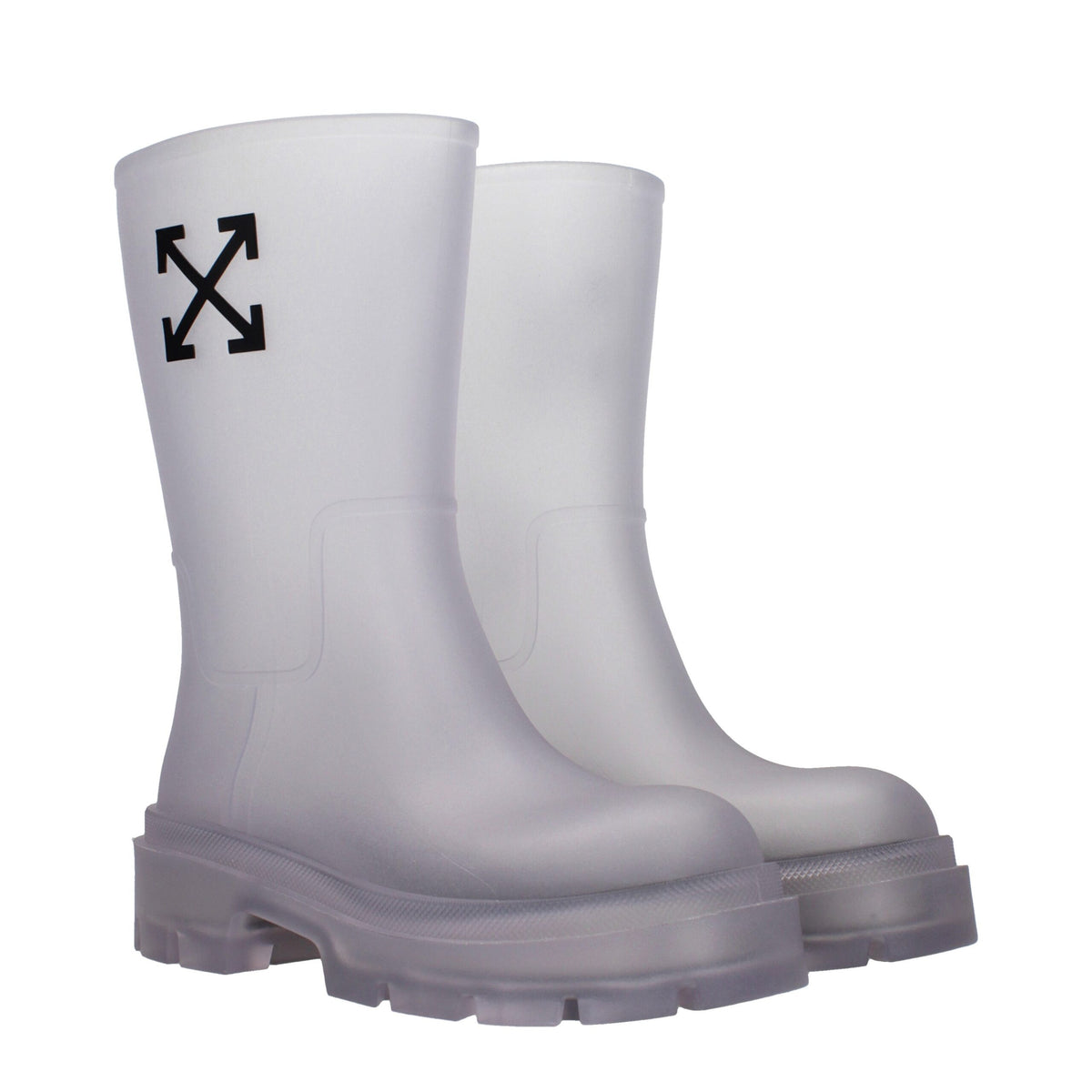 Off-White Transparent PVC Ankle Boots - Luxury Footwear