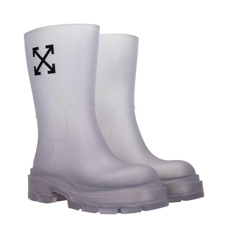 Off-White Transparent PVC Ankle Boots - Luxury Footwear