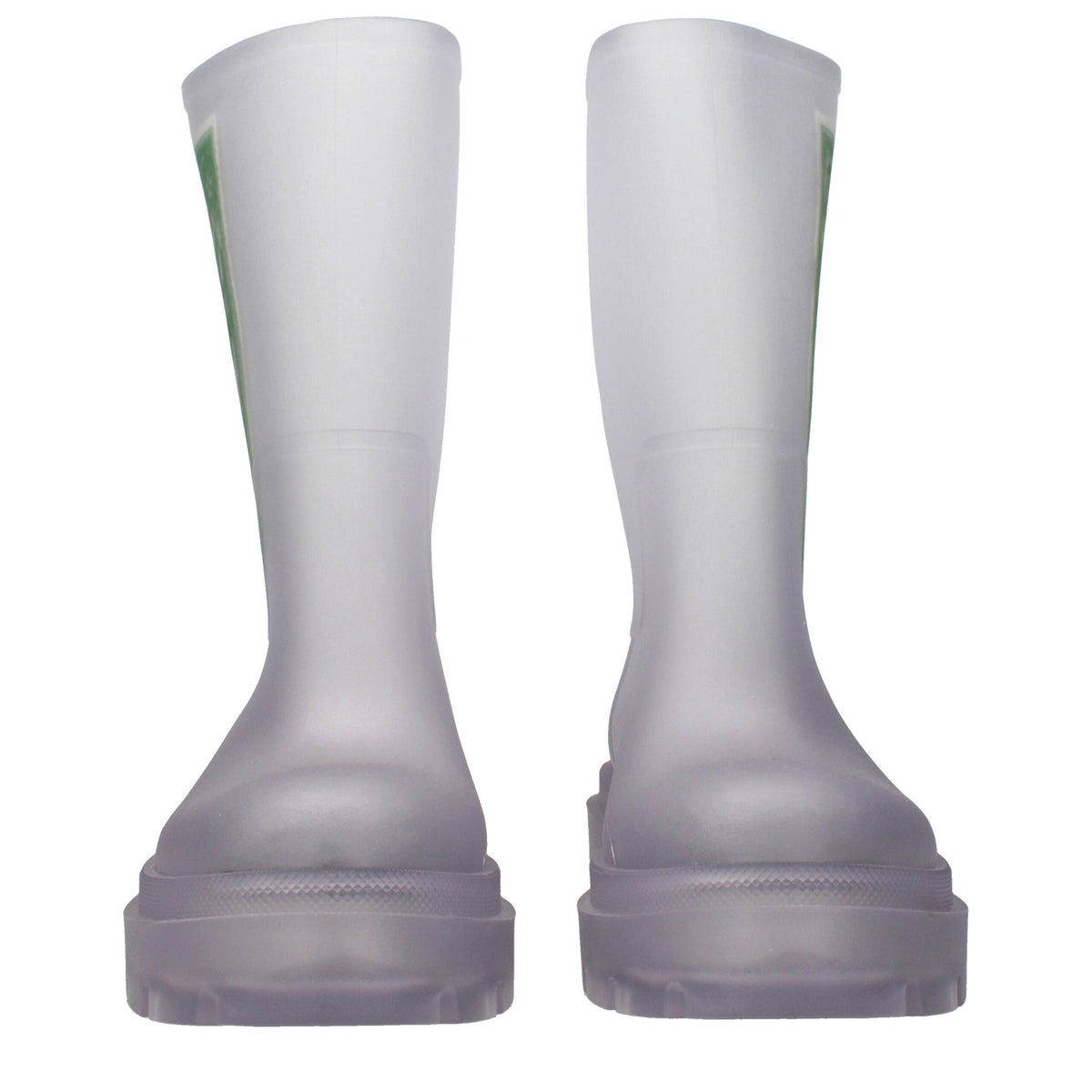 Off-White Transparent PVC Ankle Boots - Modern Footwear Essential