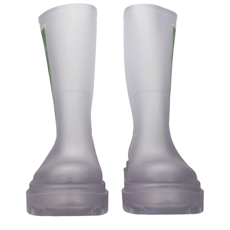 Off-White Transparent PVC Ankle Boots - Modern Footwear Essential