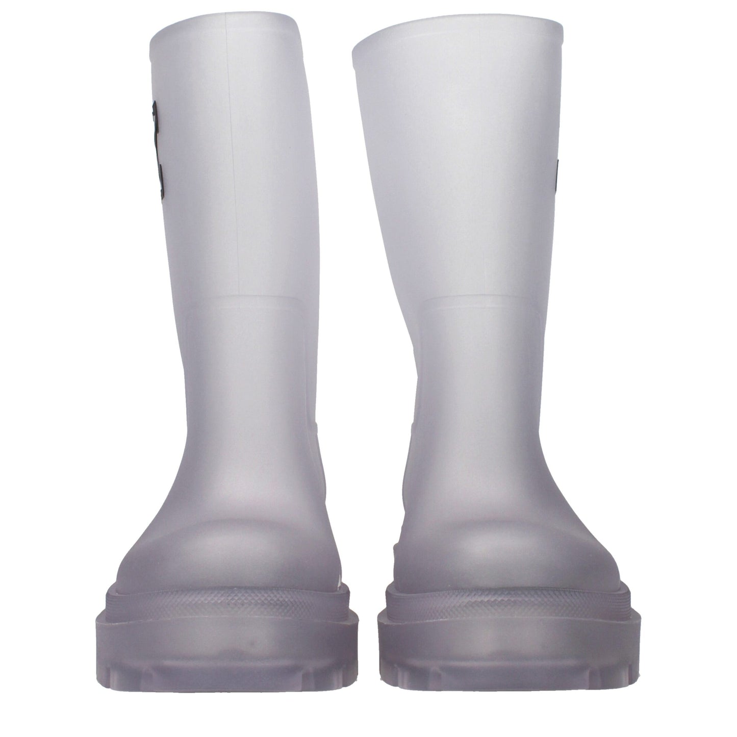 Bottes transparentes en PVC couleur blanc cassé