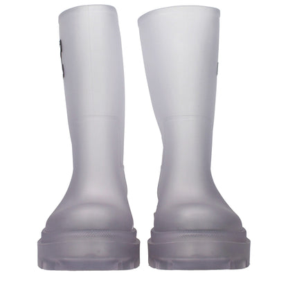 Bottes transparentes en PVC couleur blanc cassé
