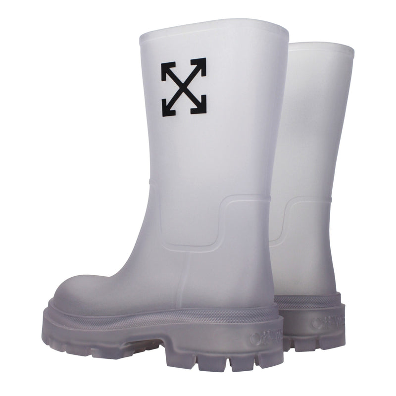 Off-White Transparent PVC Ankle Boots - Luxury Footwear