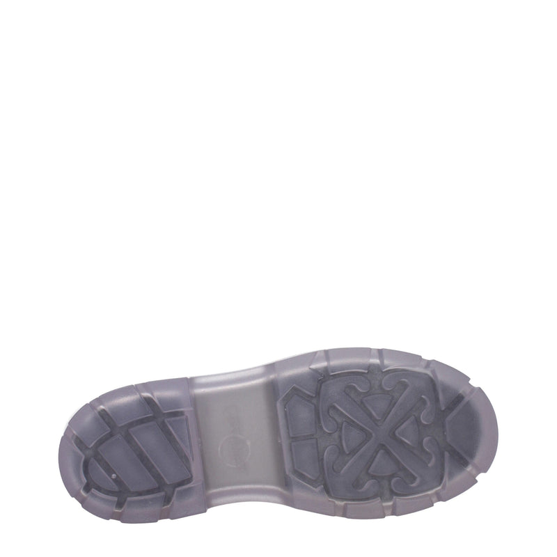 Off-White Transparent PVC Ankle Boots - Modern Footwear Essential