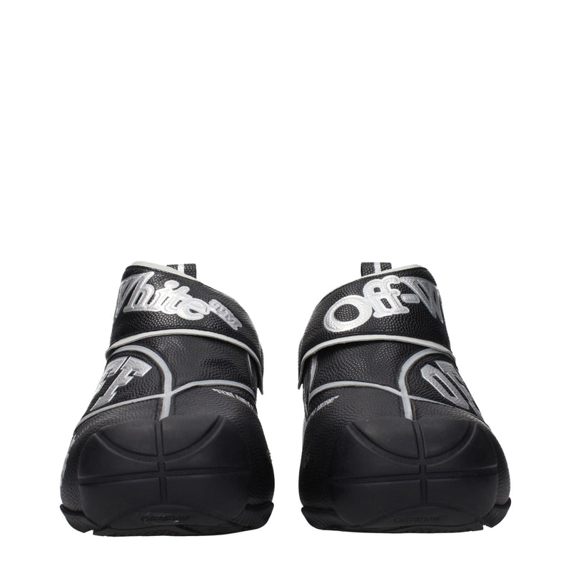 Off-White Black Leather High Tops - OMIA29GLEA0011072