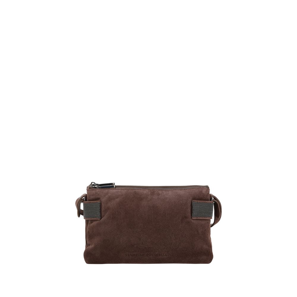 Brunello Cucinelli Sac à bandoulière en cuir de daim