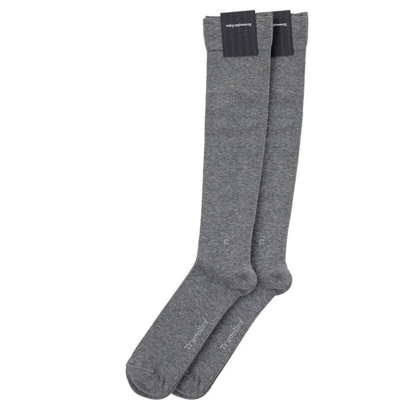 ZEGNA Chaussettes en Coton Grises - Paquet de 2 pour Hommes