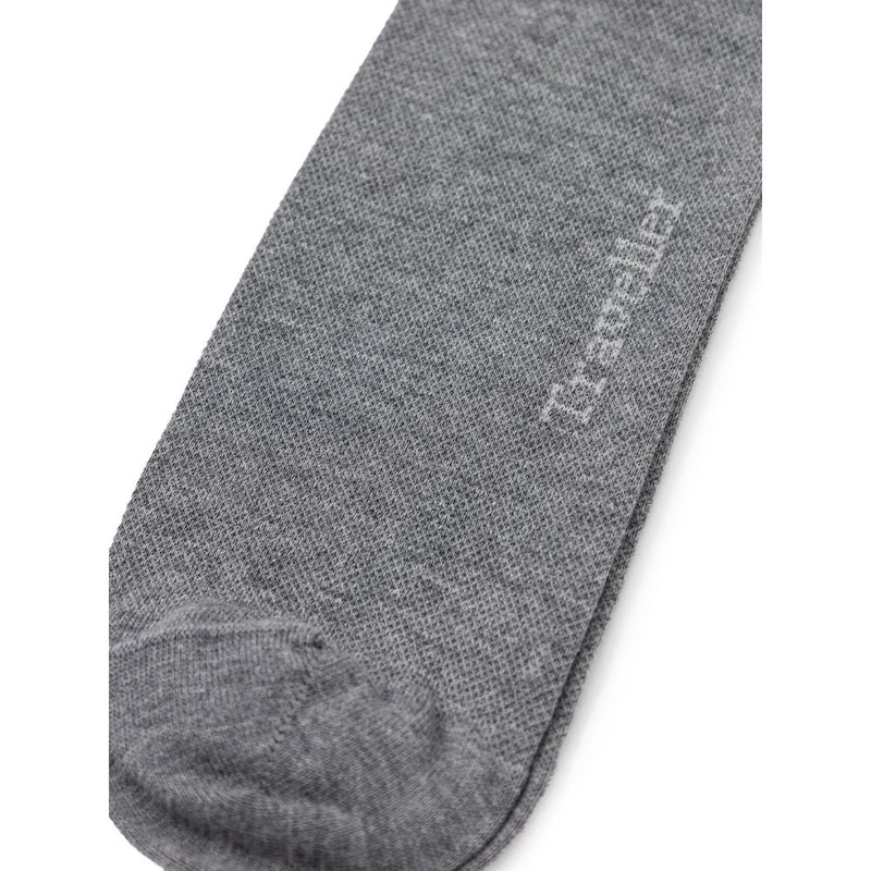 ZEGNA Chaussettes en Coton Grises - Paquet de 2 pour Hommes