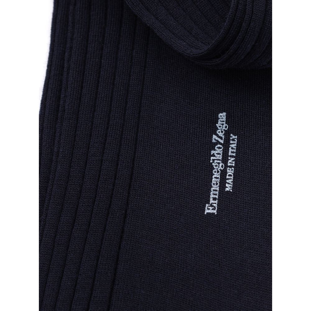 ZEGNA Chaussettes en Laine Bleue Marine - Pack de 3 pour Hommes