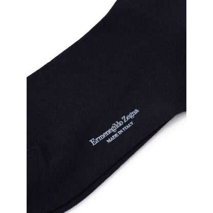 ZEGNA Navy Blue Wool Sock