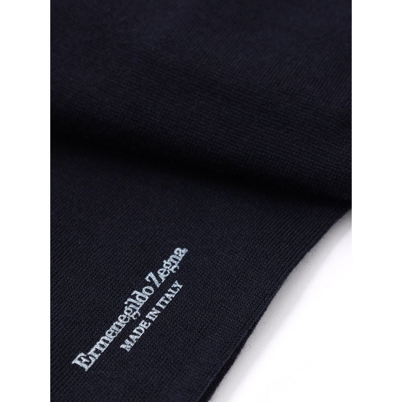 ZEGNA Blue Wool Sock - Luxurious Merino Blend for Comfort