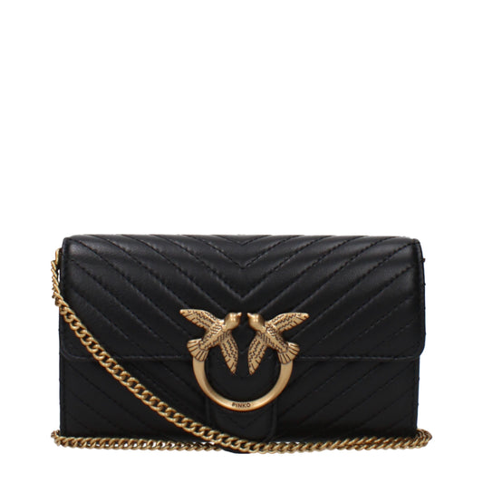 Sacs à main en cuir noir PINKO