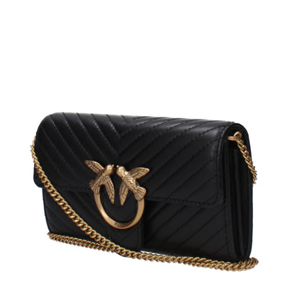 Sacs à main en cuir noir PINKO