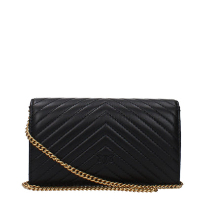 Sacs à main en cuir noir PINKO