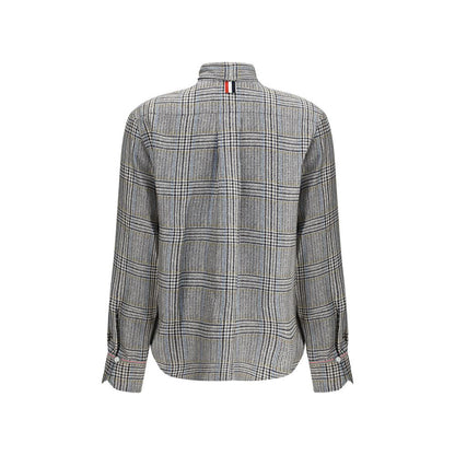 Chemise en twill de soie et tweed de chasse Thom Browne