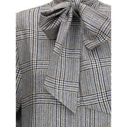 Chemise en twill de soie et tweed de chasse Thom Browne