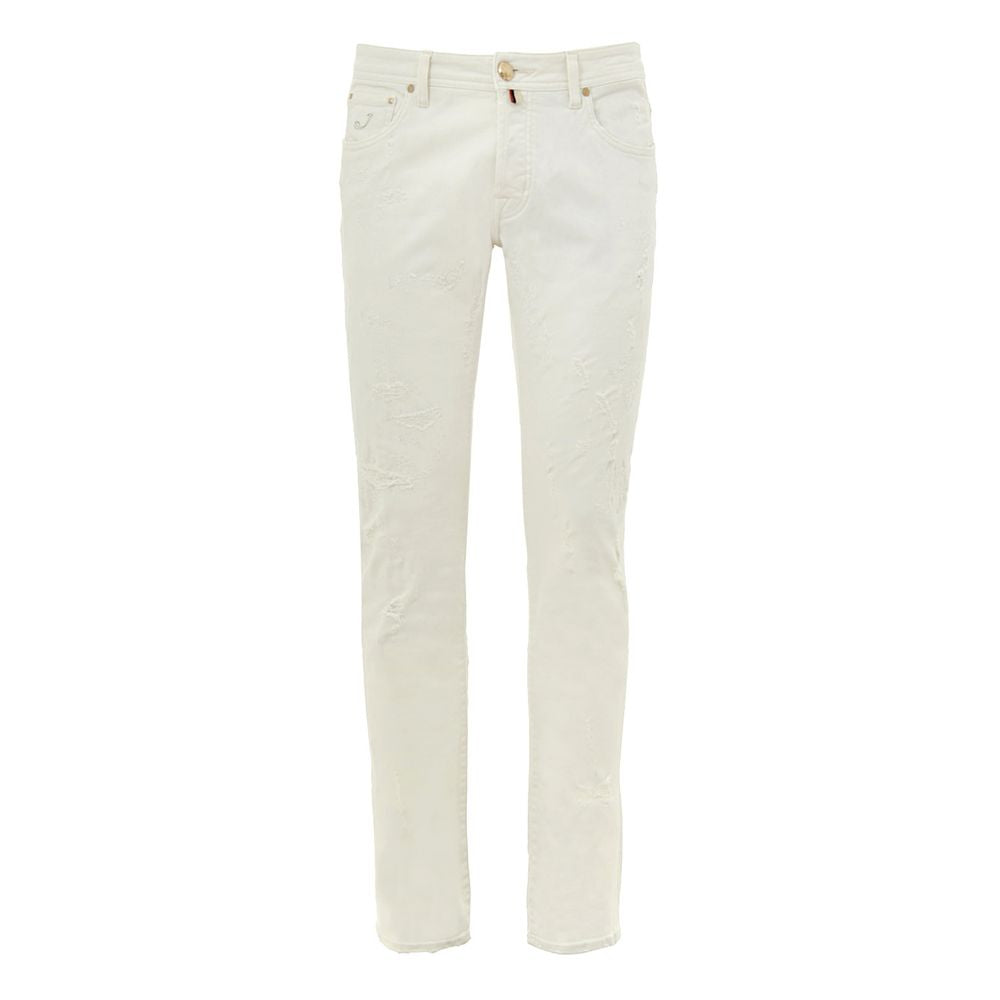 Jean Skinny Blanc Jacob Cohen - Modèle Slim Fit